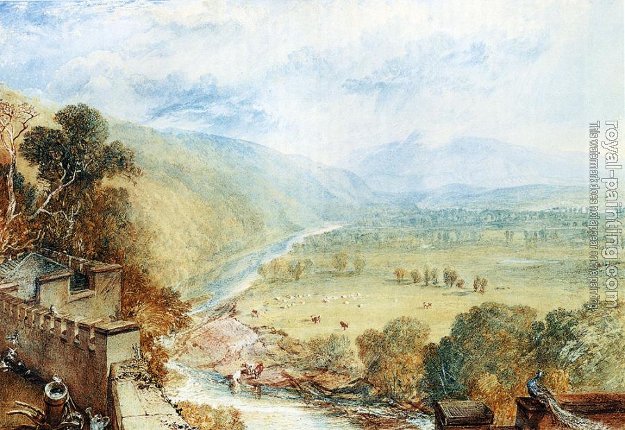 Joseph Mallord William Turner : Ingleborough From The Terrace Of Hornby Castle